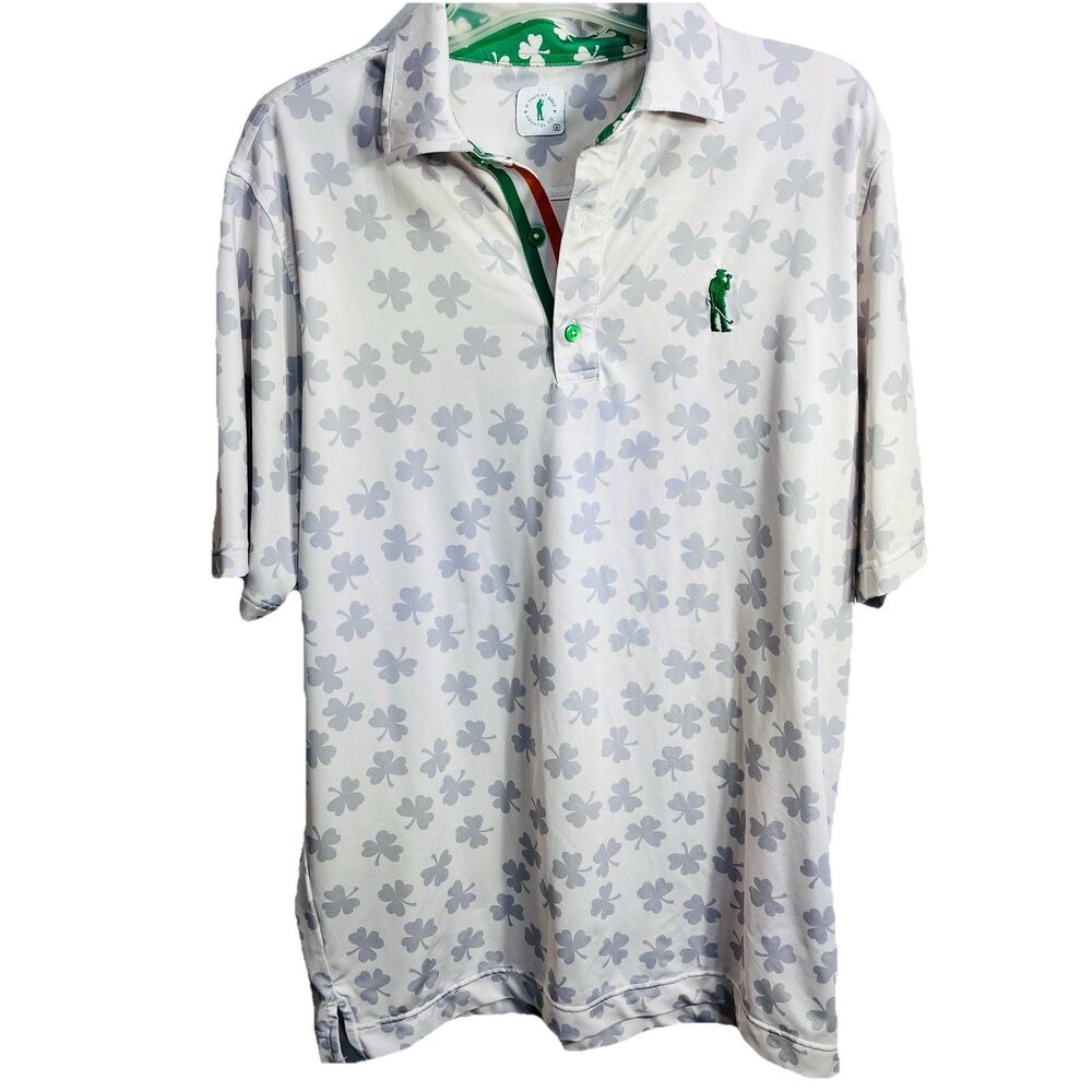U Suck At Golf Men's High Performance Dry Fit SS Golf Polo Shirt Fighting Irish